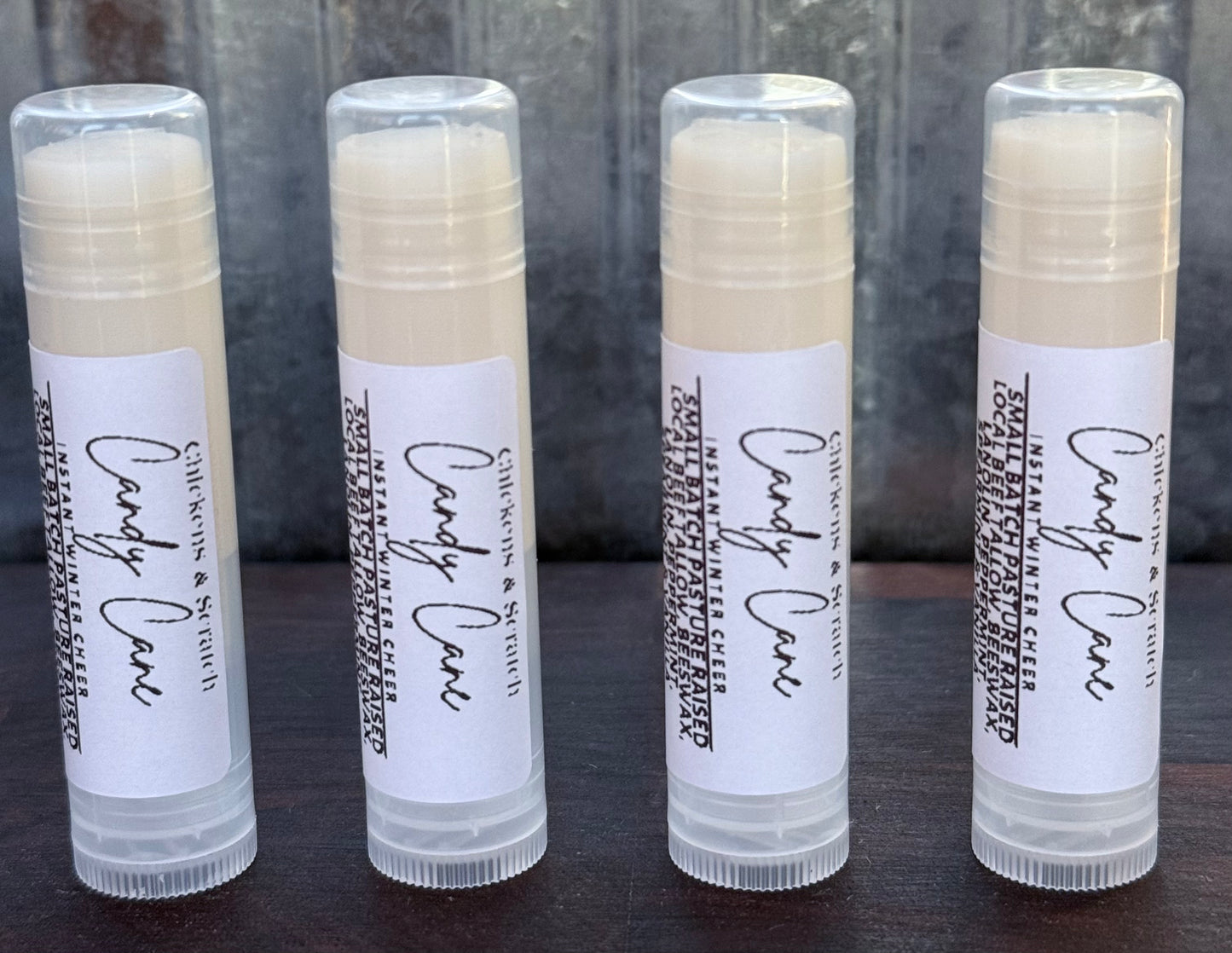 Candy Cane Tallow Lip Balm “Instant Winter Cheer”