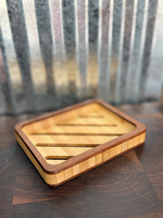 Chickens and Scratch Handcrafted Bamboo Soap Dish