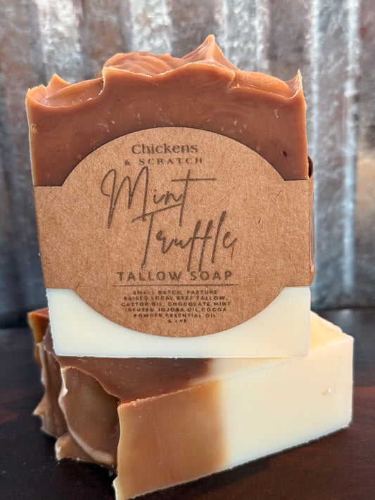 Mint Truffle Tallow Soap      “Cool and Indulge”